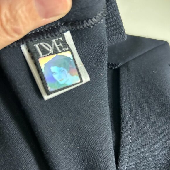 DVF Diane Von Furstenberg Sophia Loren Navy Midi Dress. US 12 - Picture 10 of 10